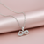 925 Sterling Silver Infinity Heart Necklace with CZ Accents
