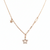 925 Silver & Rose Gold Star Charm Pendant Necklace – Dainty Layered Chain
